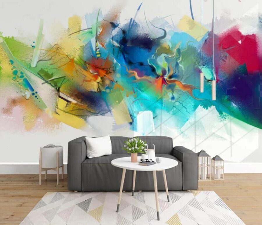 Colorful painting of flowers