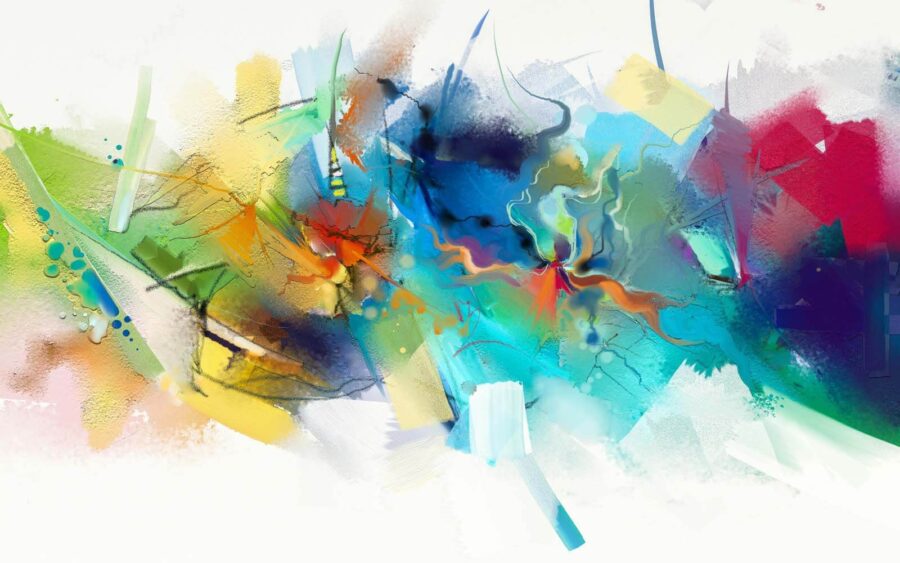 Colorful painting of flowers