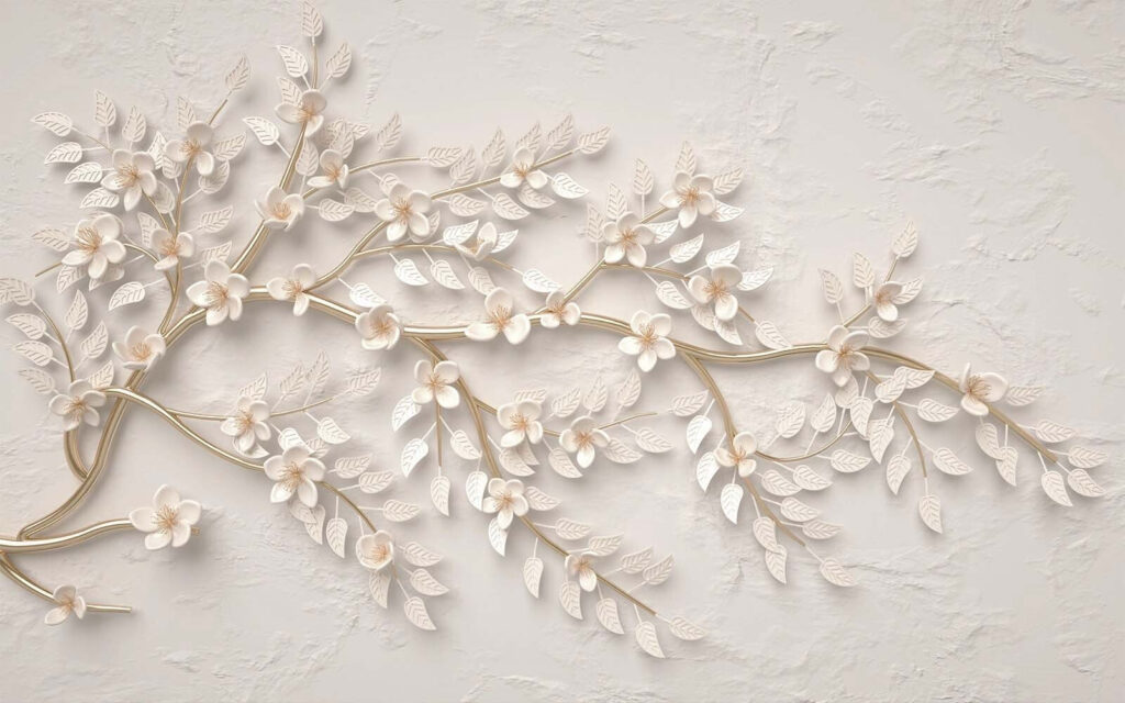 Elegant floral metalwork on white Elegant floral metalwork on white