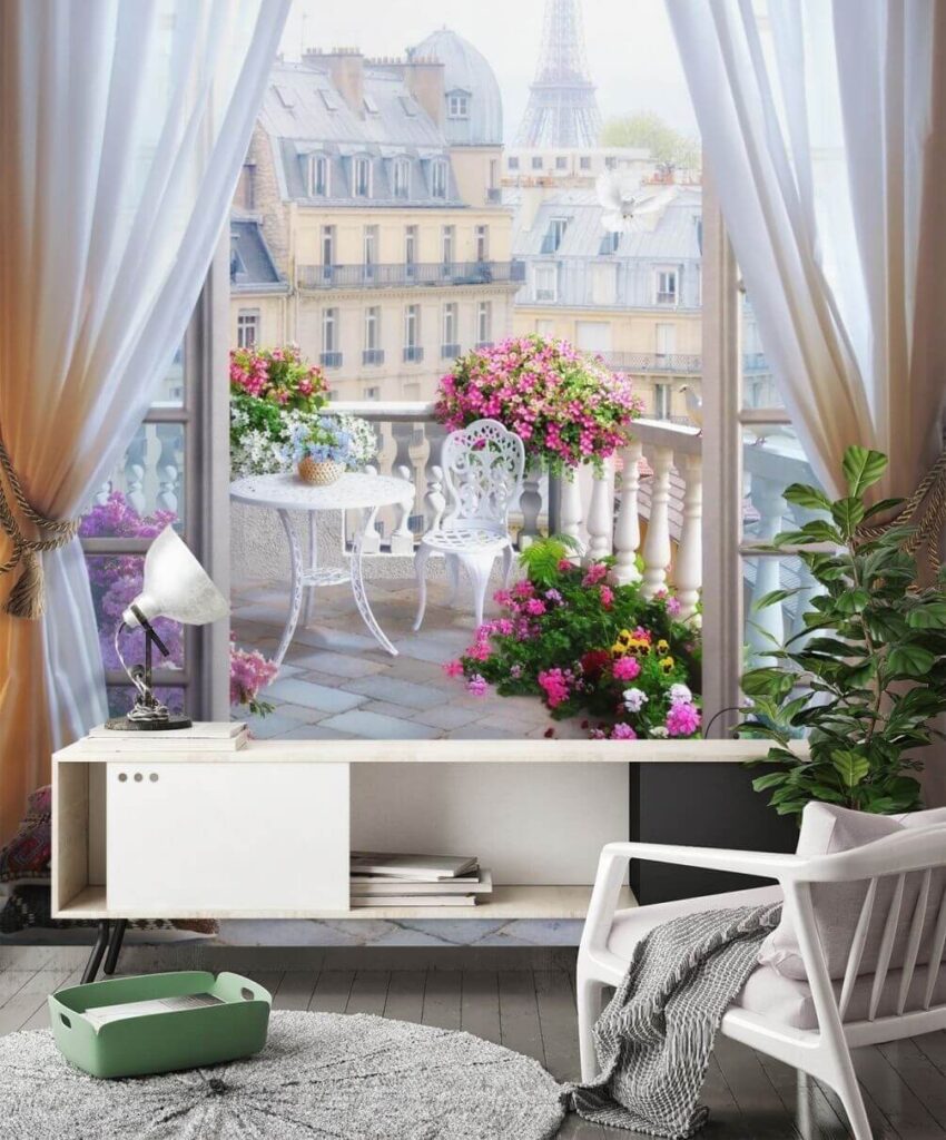 View of a balcony with a view of the eiffel tower from the window u30137pig1m 850x1024 - View of a balcony with a view of the eiffel tower from the window - tegory