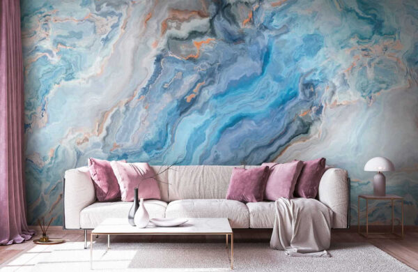 Dynamic patterns in calming blue hues. Dynamic patterns in calming blue hues.