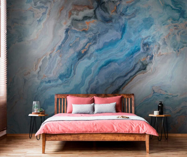 Dynamic patterns in calming blue hues. Dynamic patterns in calming blue hues.
