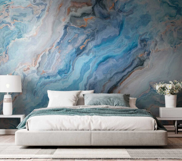 Dynamic patterns in calming blue hues. Dynamic patterns in calming blue hues.