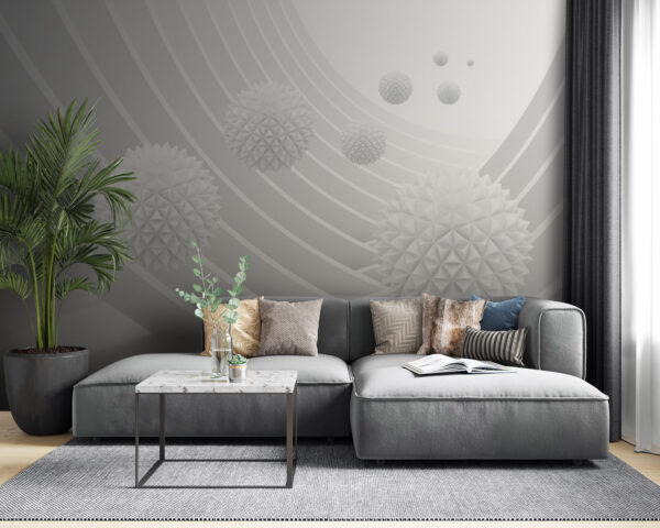 White spheres in a white room White spheres in a white room