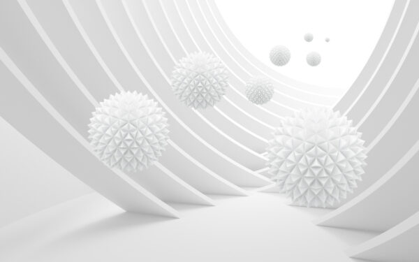 White spheres in a white room White spheres in a white room