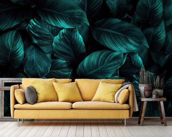 Group of dark green leaves Group of dark green leaves
