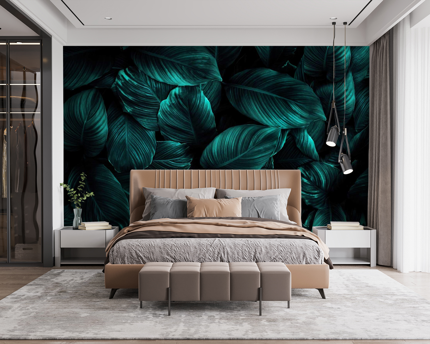 Group of dark green leaves u27566pib115m - Group of dark green leaves - tegory