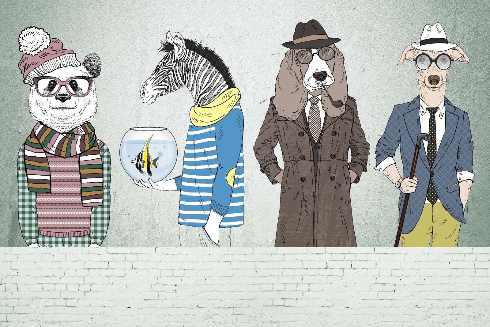 u27417p - Wall with animal heads - tegory