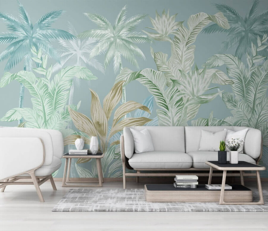 Wallpaper with palm trees