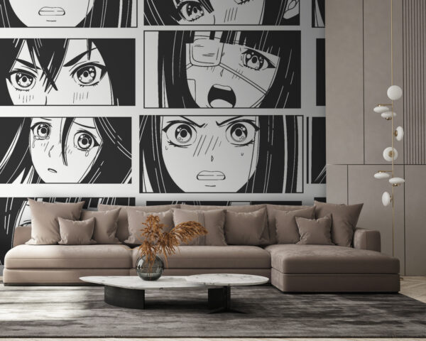 Collage of a cartoon girl Collage of a cartoon girl