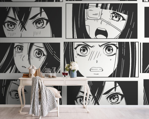 Collage of a cartoon girl Collage of a cartoon girl