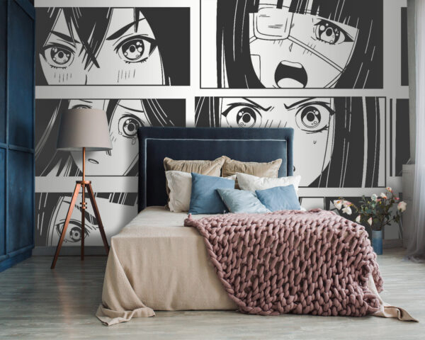 Collage of a cartoon girl Collage of a cartoon girl