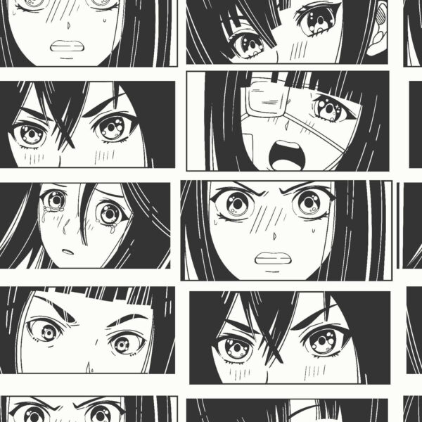 Collage of a cartoon girl Collage of a cartoon girl