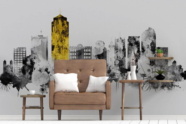 Black and white cityscape Black and white cityscape