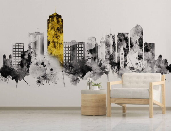 Black and white cityscape Black and white cityscape