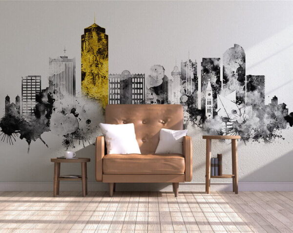 Black and white cityscape Black and white cityscape
