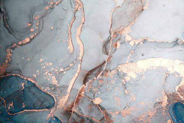 Ethereal Blue and Copper Swirls Ethereal Blue and Copper Swirls