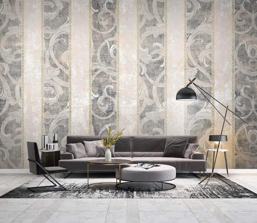 Wallpaper with a swirl design