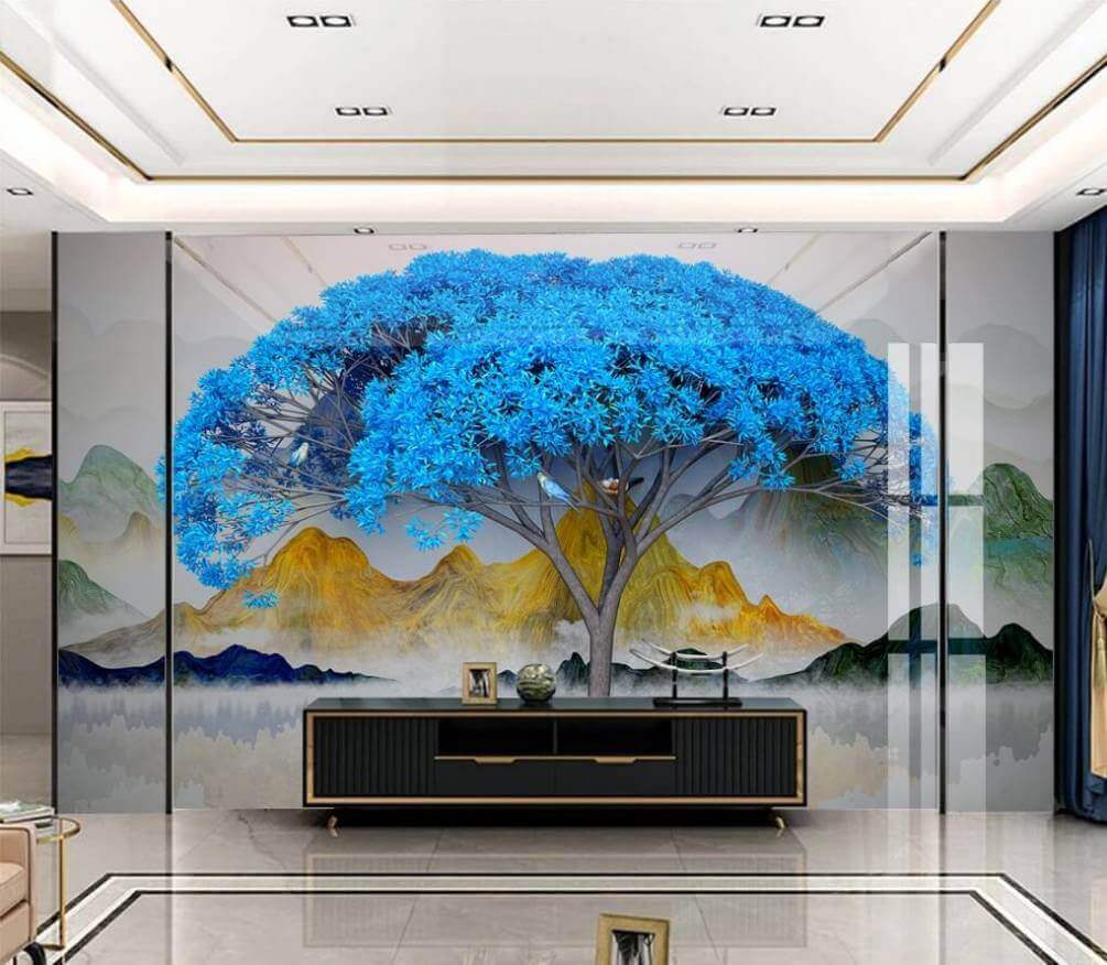 Tree with blue leaves u24717pig1m - Tree with blue leaves - tegory