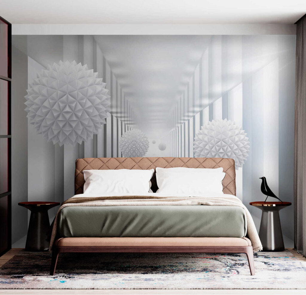 White room with white balls