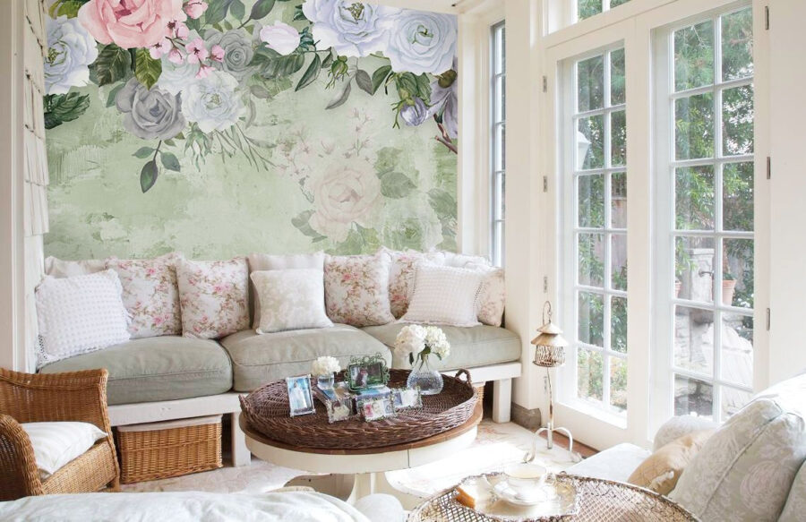 Delicate blooms in soft pastel hues