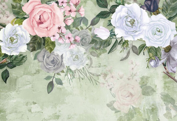 Delicate blooms in soft pastel hues Delicate blooms in soft pastel hues