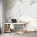 Wall murals Group of brown leaves