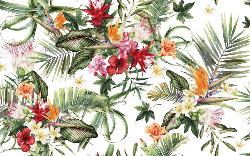 Pattern of flowers and leaves Pattern of flowers and leaves