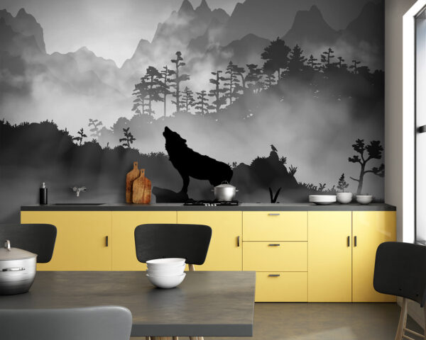 Wolf howling at the moon Wolf howling at the moon