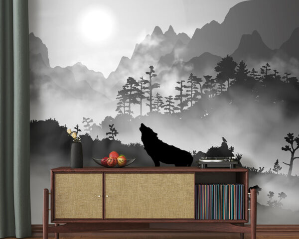 Wolf howling at the moon Wolf howling at the moon