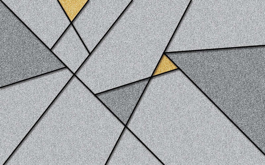 Grey and yellow triangle