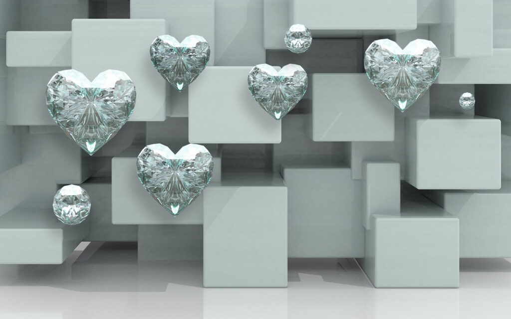 Group of diamonds on a wall Group of diamonds on a wall