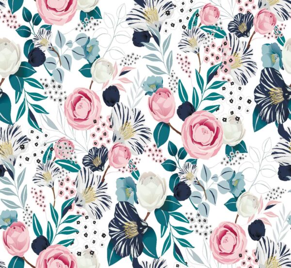 Pattern of flowers and leaves Pattern of flowers and leaves