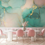 Wall murals Abstract fluid art in soft colors
