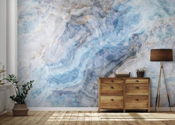 Fluid blues and soft, swirling textures. Fluid blues and soft, swirling textures.