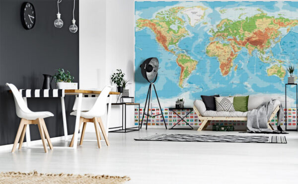 Map of the world with different flags Map of the world with different flags