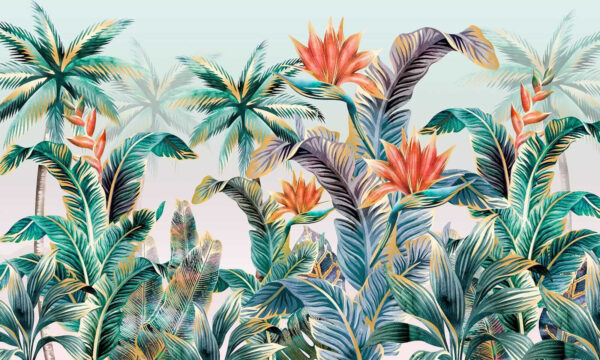Colorful tropical plants and flowers Colorful tropical plants and flowers