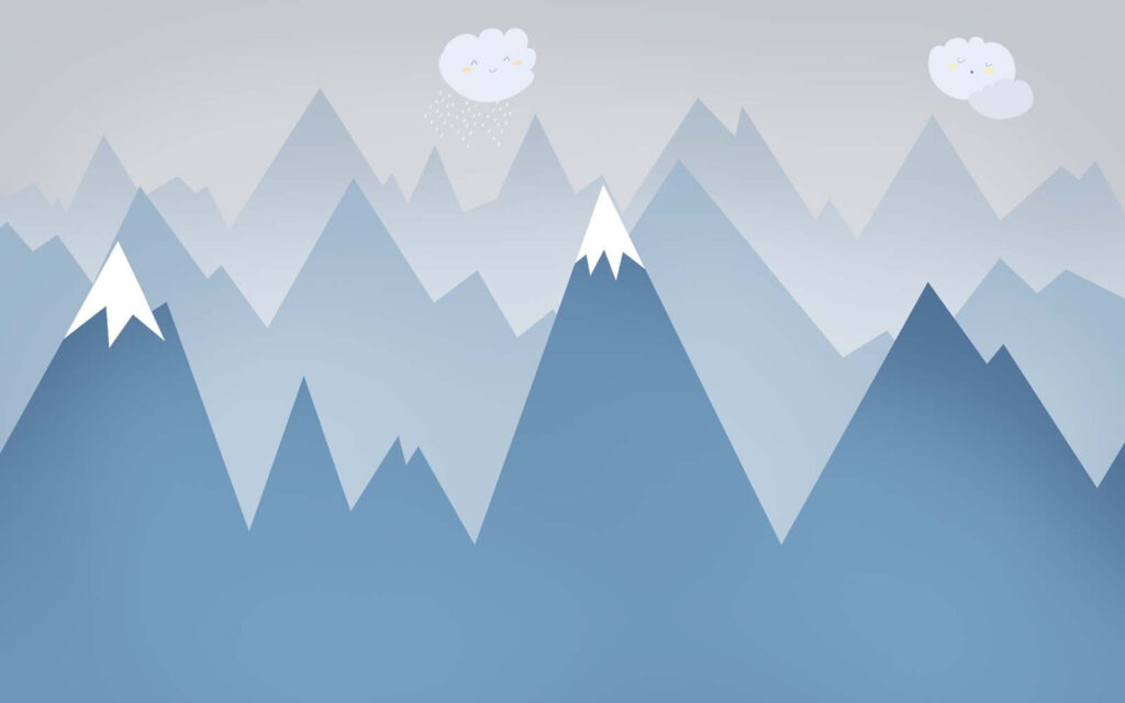 Mountain range with a cloud and a cloud above it Mountain range with a cloud and a cloud above it