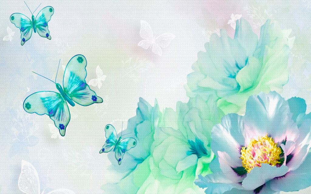 Butterflies on a white background Butterflies on a white background