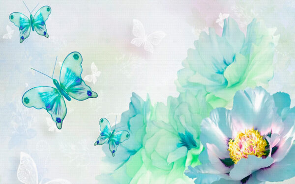 Butterflies on a white background Butterflies on a white background