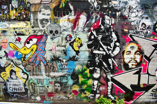 Wall with graffiti on it Wall with graffiti on it