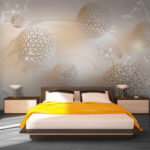 Wall murals White balls with holes on it