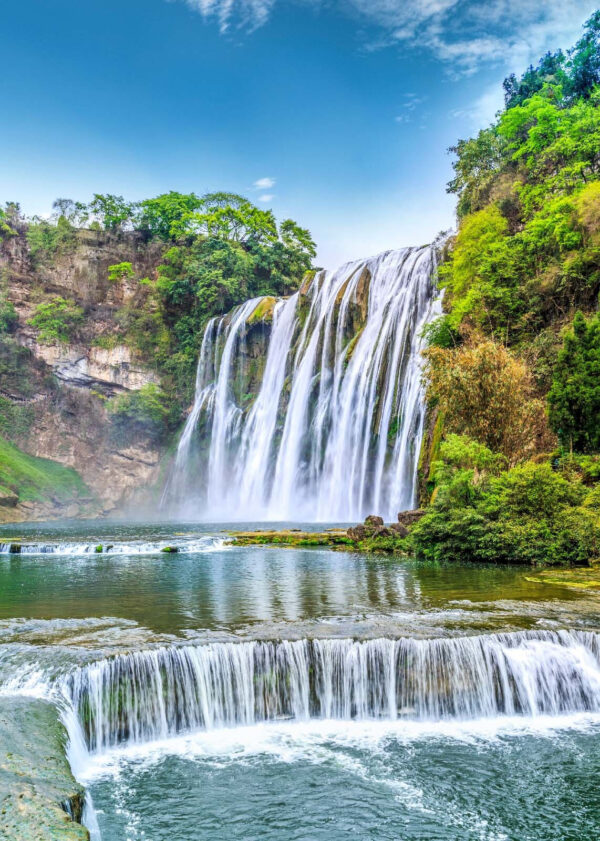 Waterfall surrounded by trees Waterfall surrounded by trees