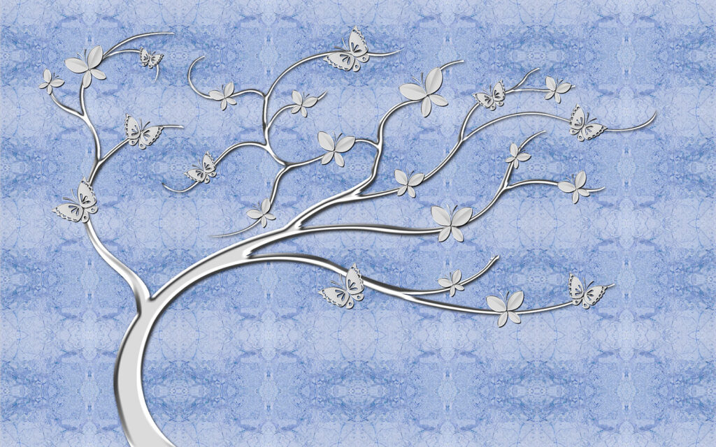 Tree with butterflies on it Tree with butterflies on it