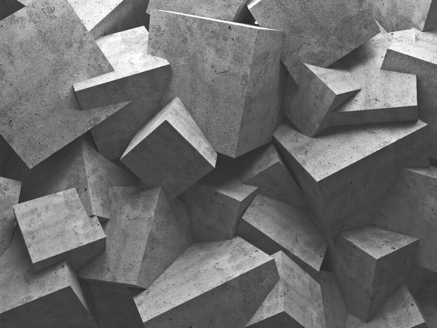 Pile of concrete blocks