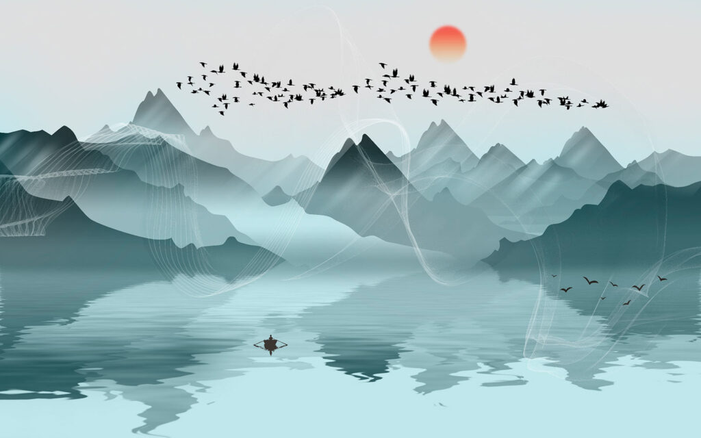 Group of birds flying over a lake u08861p 1024x640 - Group of birds flying over a lake - tegory