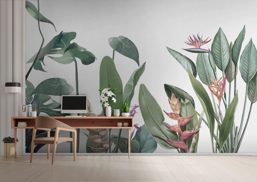 Lush greenery in vibrant colors
