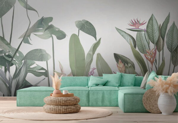 Lush greenery in vibrant colors Lush greenery in vibrant colors