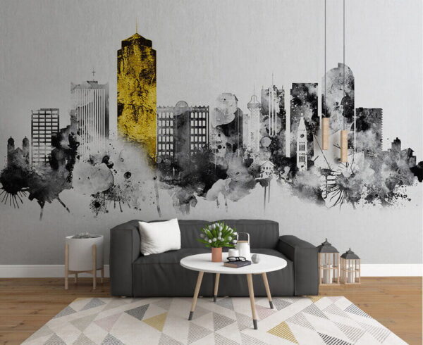 Black and white cityscape Black and white cityscape