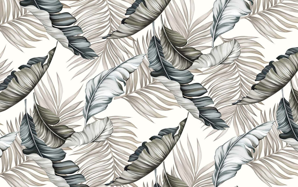 Pattern of leaves on a white background Pattern of leaves on a white background
